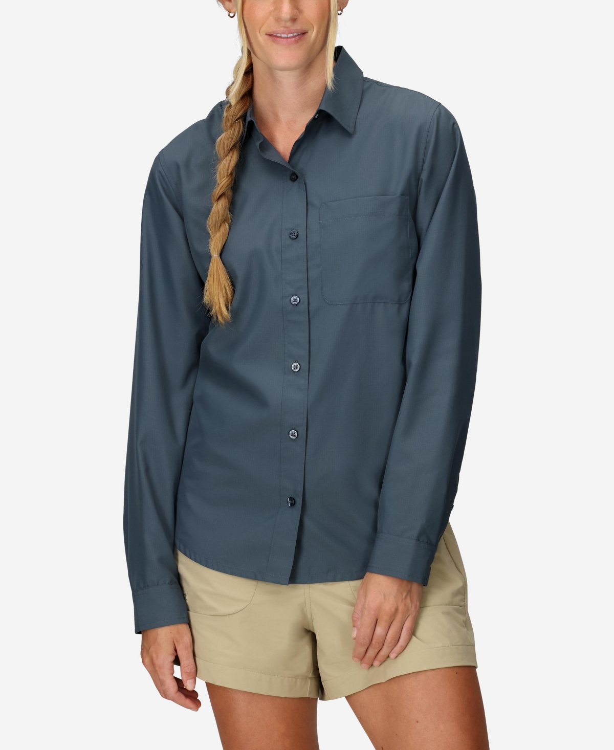 Women's Air Exchange Upf 40 Ls Classic Collar Shirt - Thunderhea
