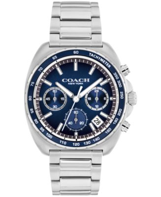 COACH Men's Charter Silver Tone Stainless-Steel Bracelet Watch