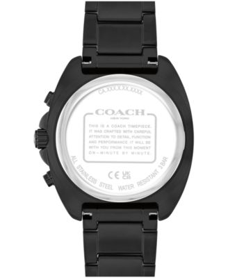 Men's Charter Ionic Plated Black Steel Bracelet Watch, 39mm