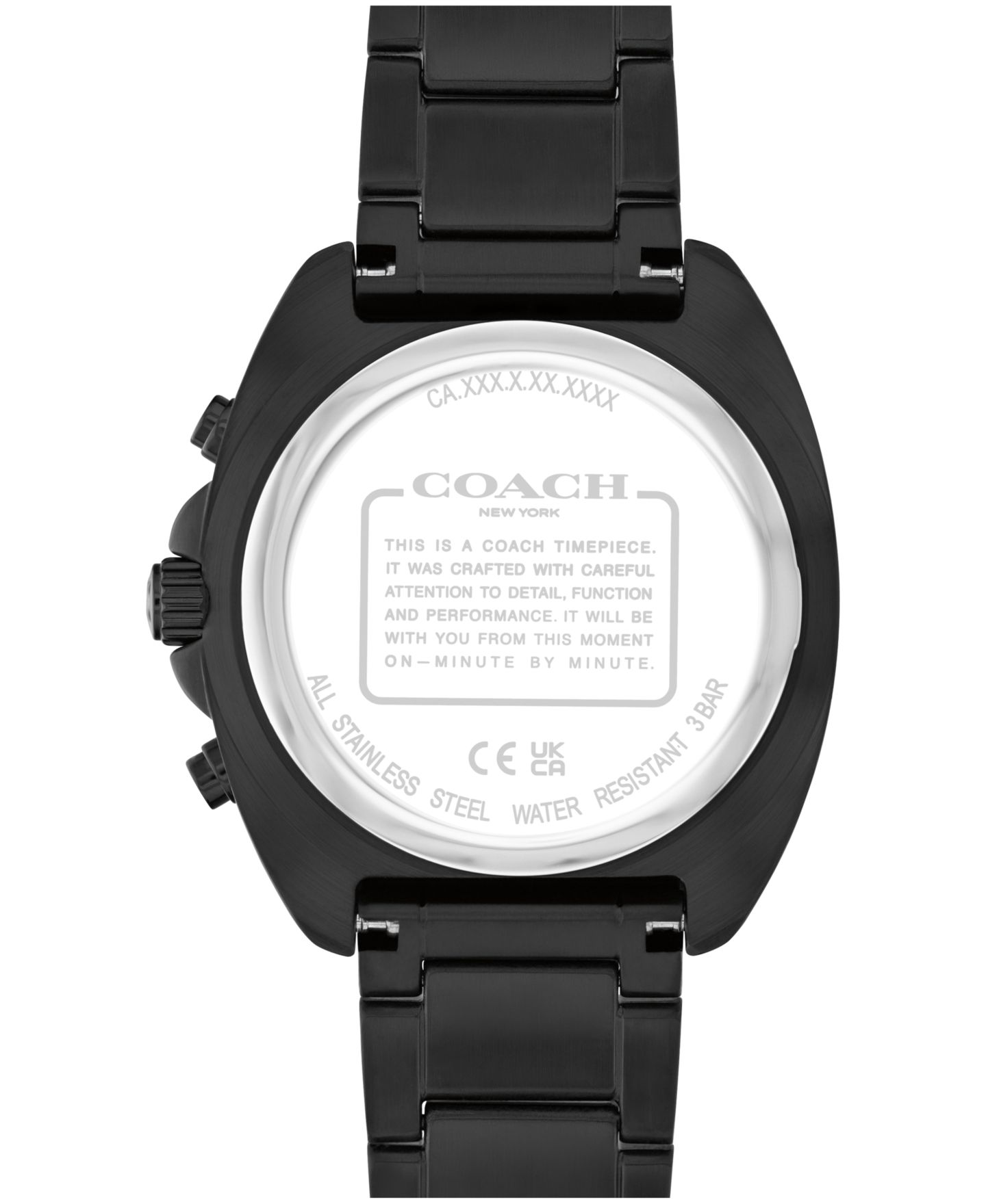 Мужские часы COACH Charter Ionic Plated Black Steel Bracelet Watch, 39mm — фото 5