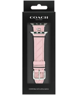 Women's Quilted Pink Silicone Apple Watch Strap 38mm, 40mm, 41mm