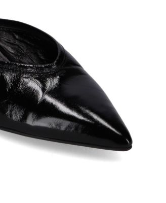 Tessa Onix Black Leather Mules