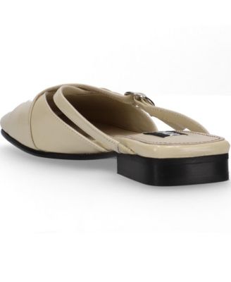 Adria Onix Cream Leather Mules