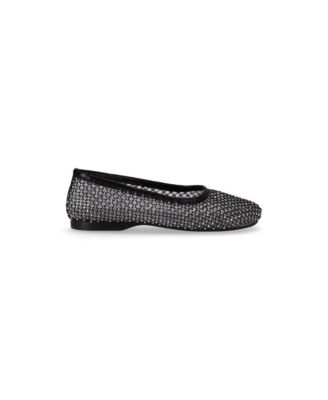 Lorain Mesh Glow Black Ballet Flats