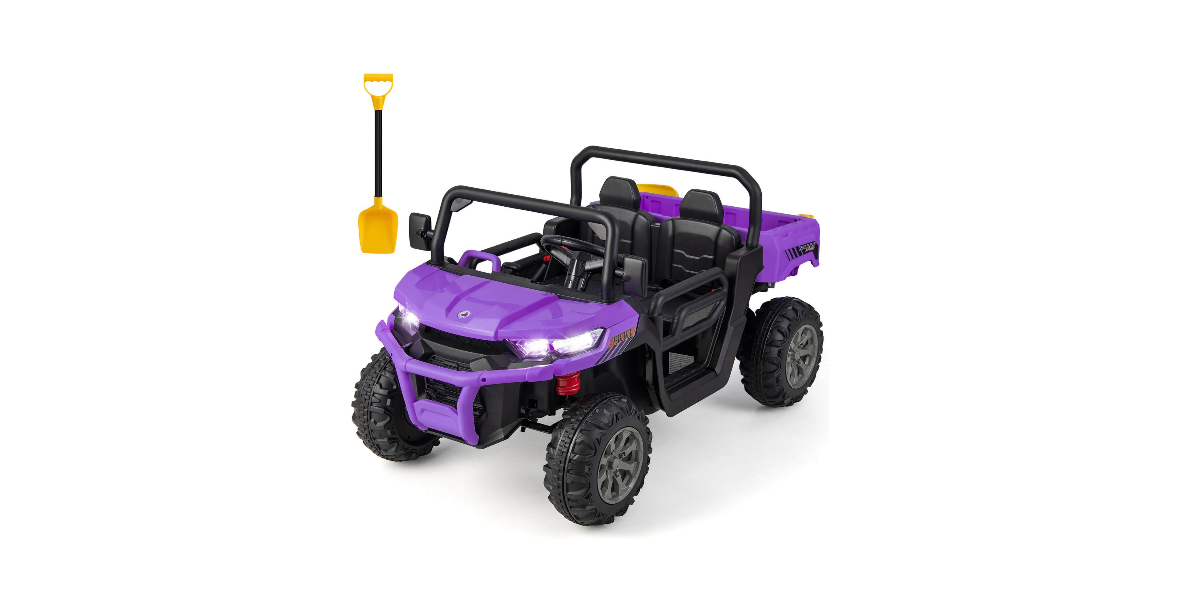 12V 2-Seater Ride-On Dump Truck – Remote, Music & Dump Bed