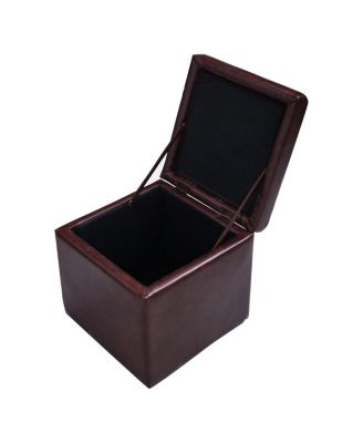 16 Inch Ottoman Pouffe Storage Box Lounge Seat Footstools