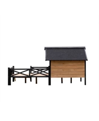 Outdoor Large Wooden Cabin House Style Wooden Dog Kennel with Porch