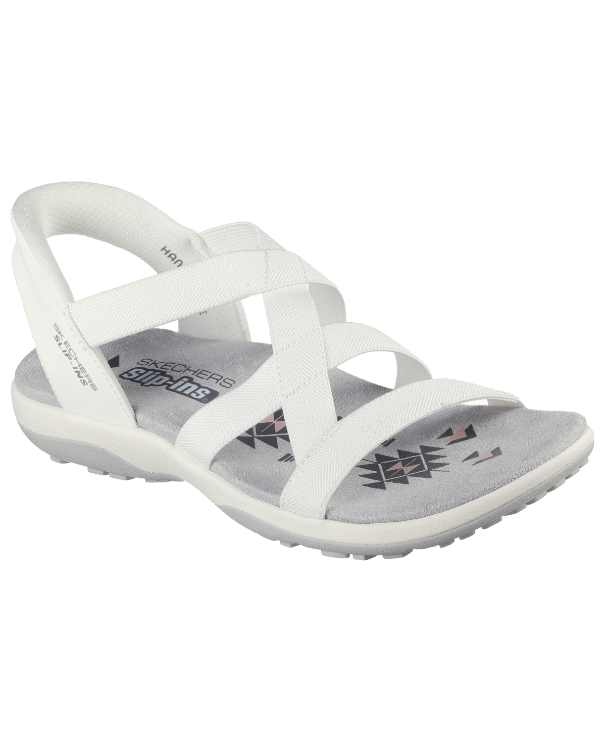 Women's Slip-ins: Reggae Slim - Stretch Flex Athletic Walking Sandals from Finish Line - White