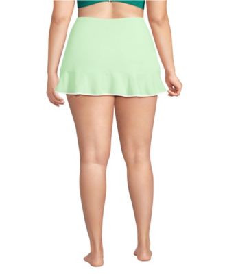 Women's Pique Ruffle Hem Mini Swim Skirt