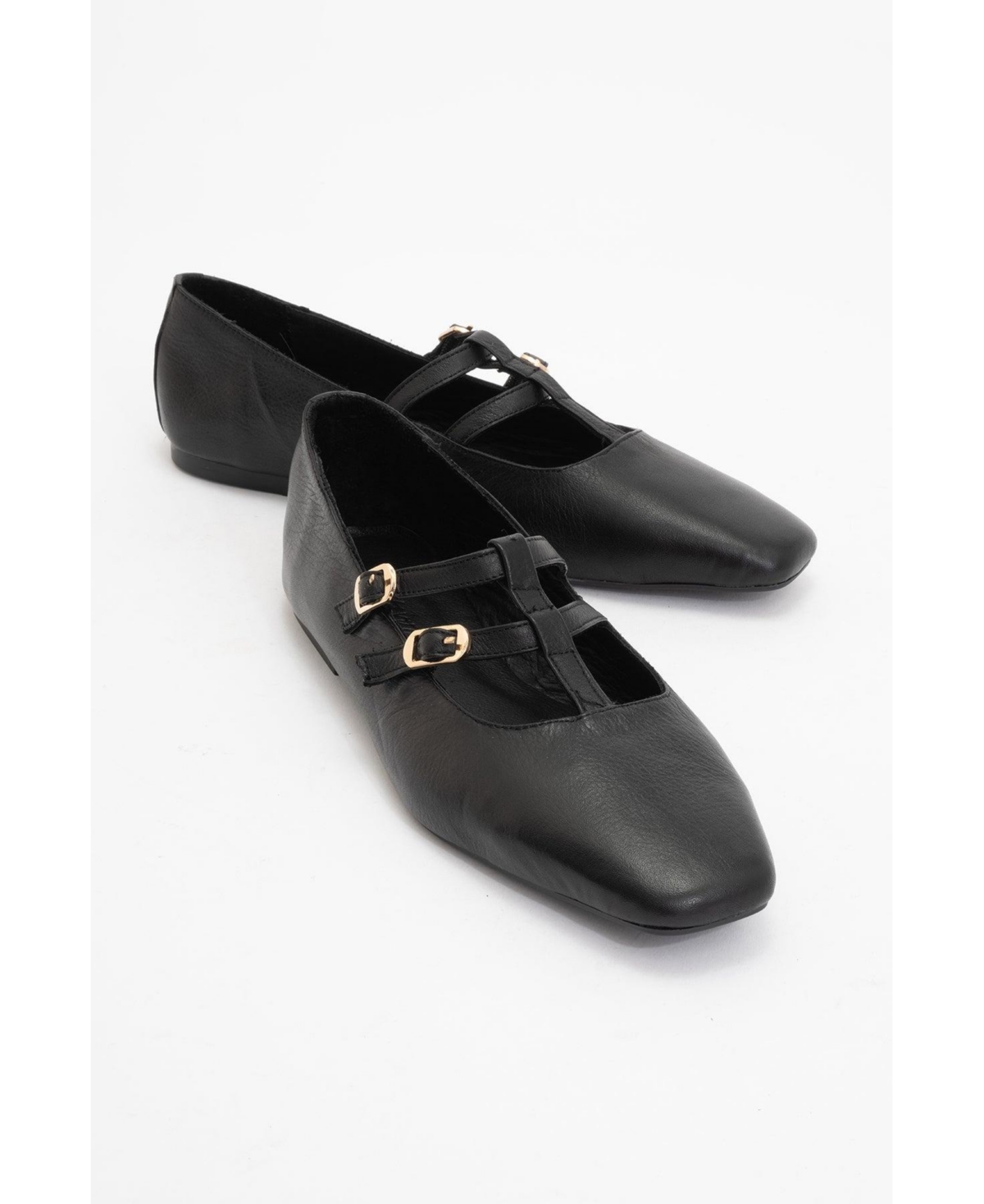Women's Starling Leather Mary Jane Flats - Red leather