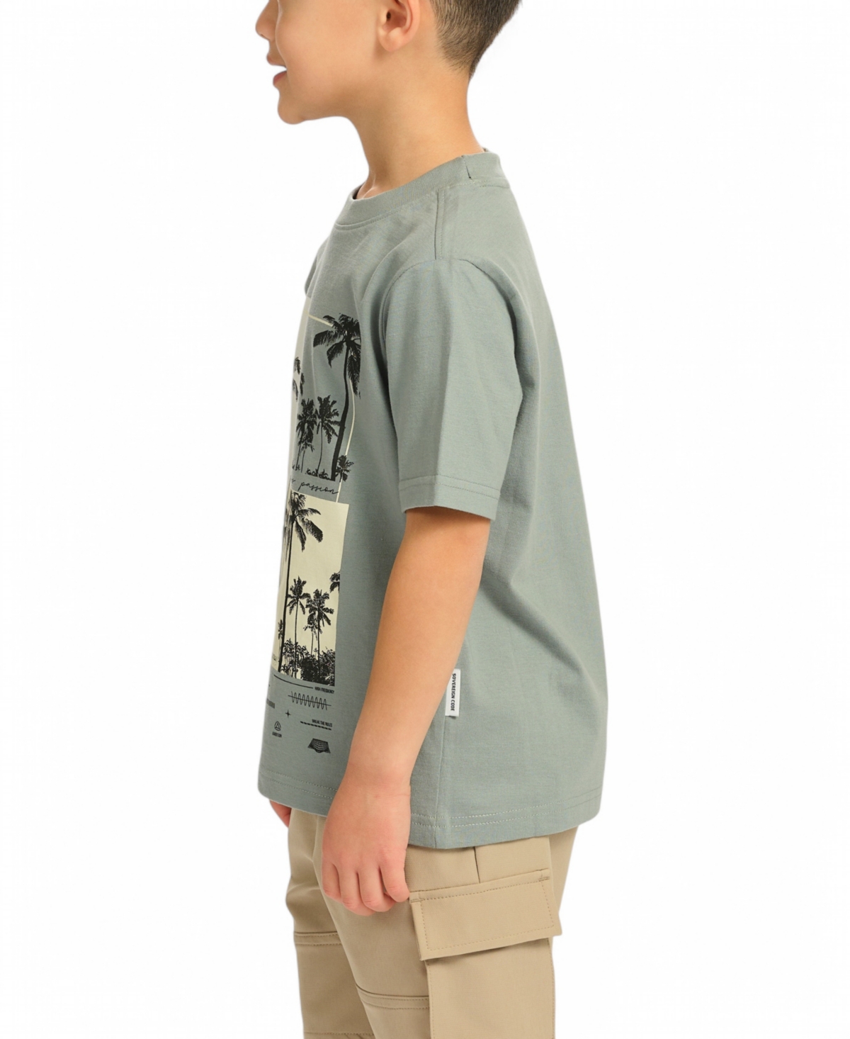 Shop Sovereign Code Little And Big Boys Short Sleeve T-shirt In Slate
