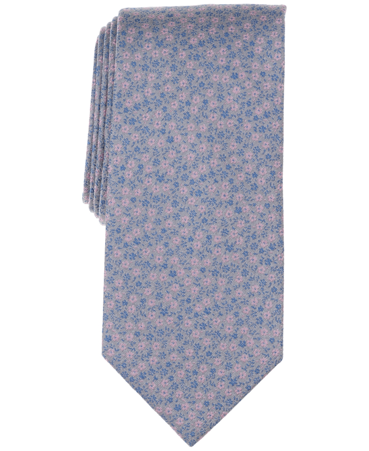 Men's Ditsy Floral Tie - Silver