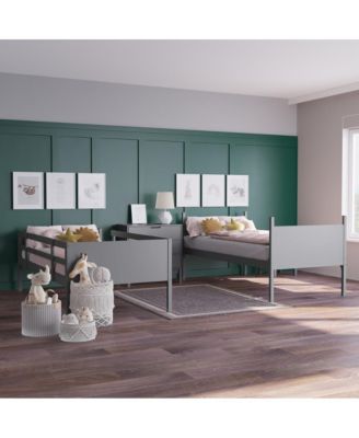 Samuel Kids Bunk Bed With Convertible, Solid Wood Slatted Frame And Easy-To-Climb Ladder With No Box Spring Required