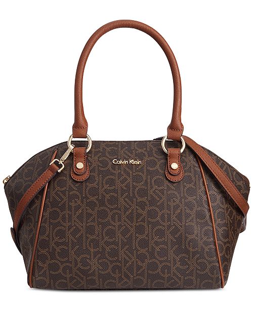 Calvin Klein Hudson Signature Satchel Handbags & Accessories Macy's