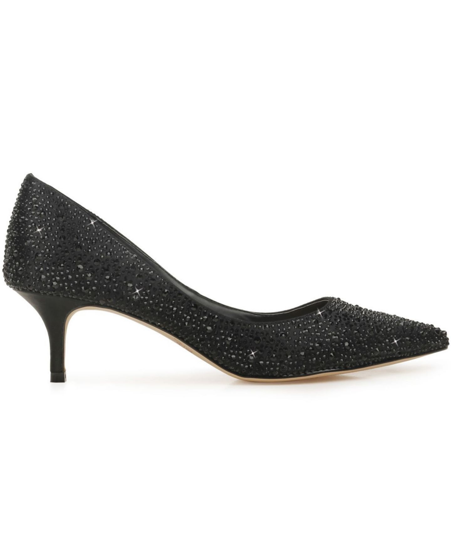 Женские туфли Jewel Badgley Mischka Frenchie Kitten Heel Evening Pumps, цвет: Чёрный — фото 2