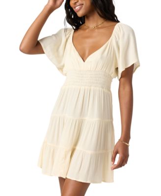 Juniors' Layken Short-Sleeve Solid Mini Dress