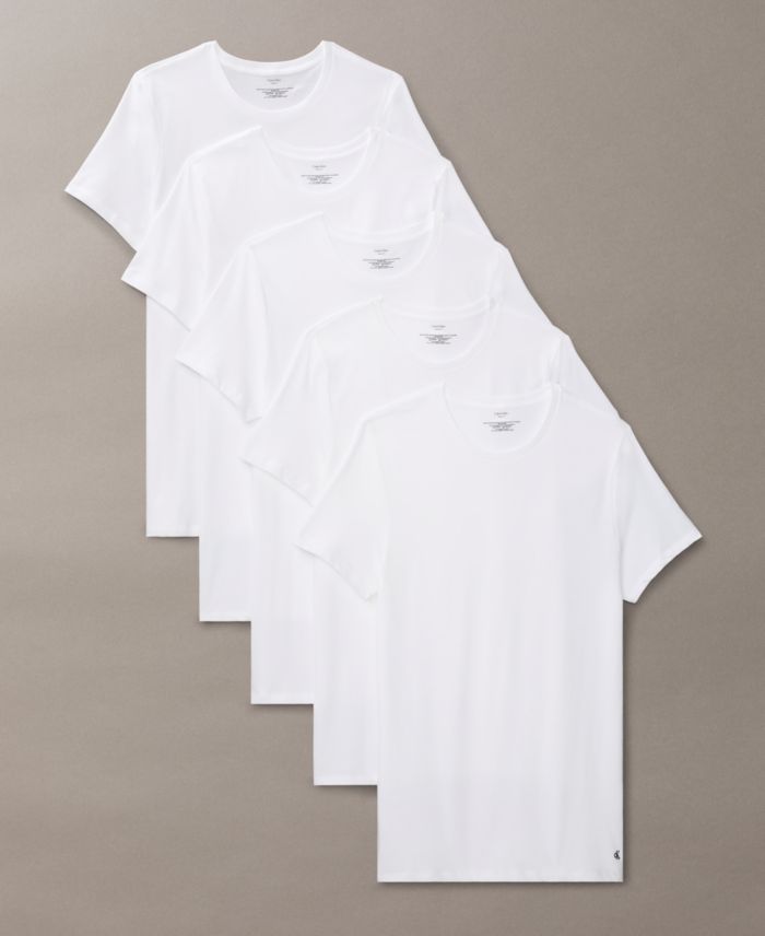 Calvin Klein Men's 5-Pack Cotton Classics Crewneck T-Shirts