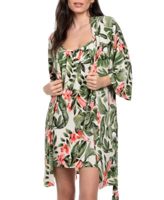 Women's Toucan Printed Wrap Robe