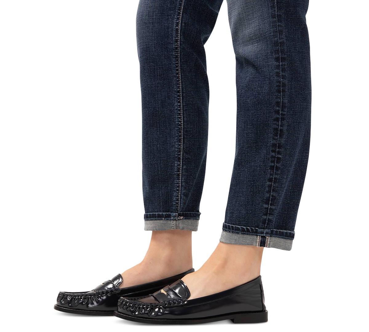 SILVER JEANS CO. WOMEN'S BOYFRIEND MID RISE SLIM-LEG JEANS 