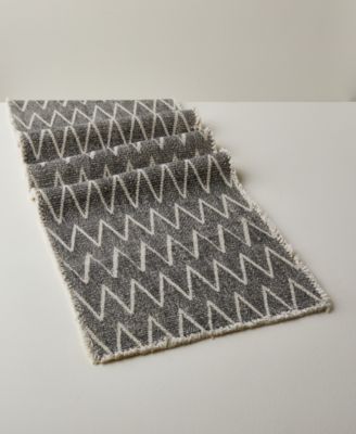 Black Zig Zag Runner, 72" x 14"