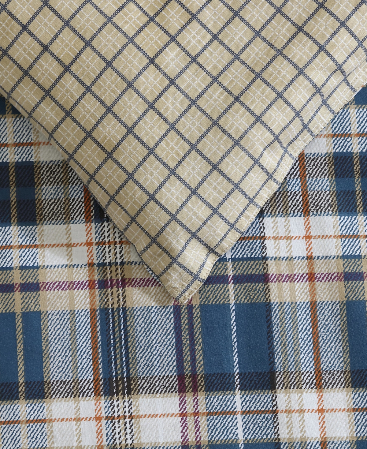 Eddie Bauer Port Gamble Cotton Reversible Piece Duvet Cover Set