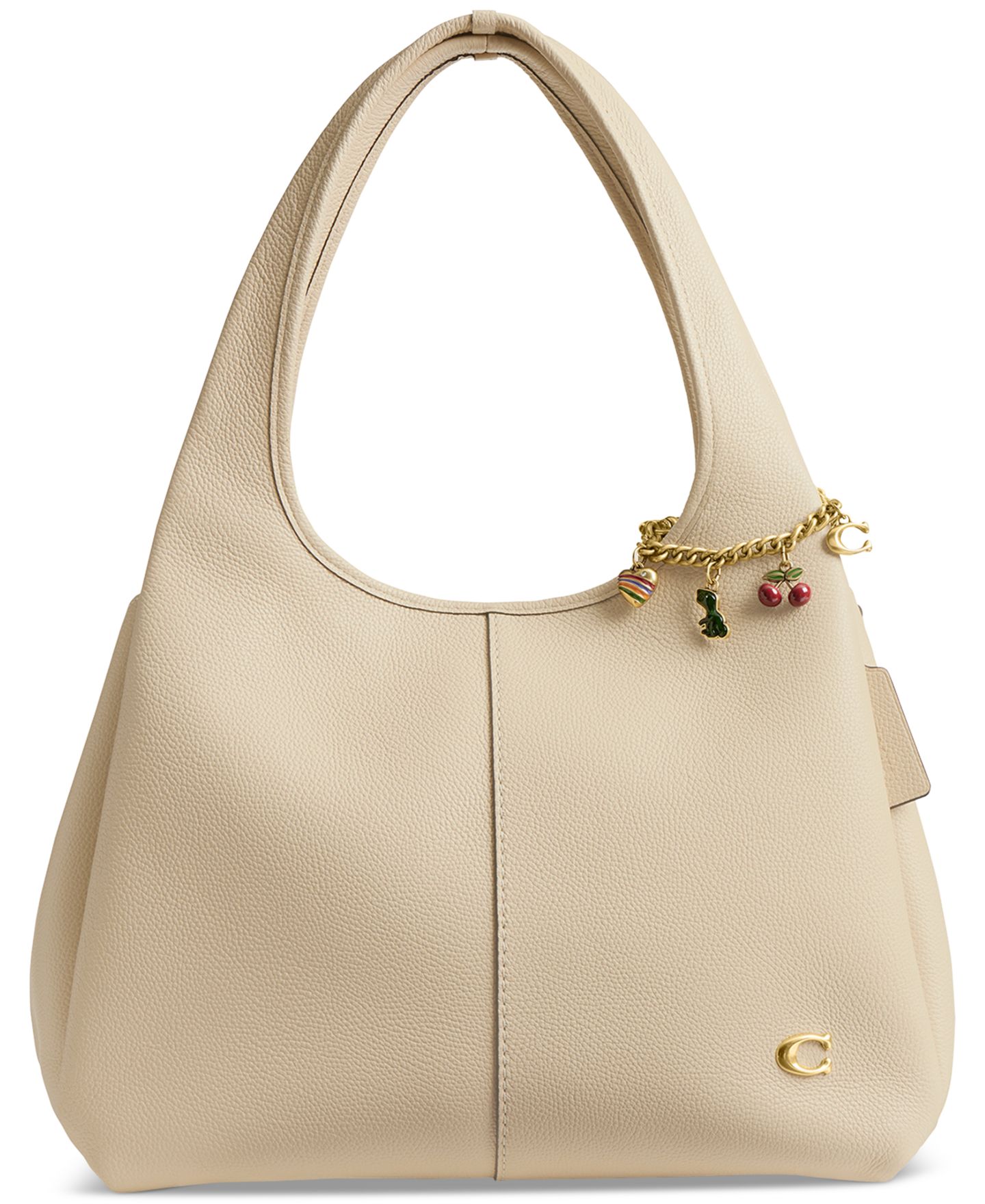 Женский брелок COACH Motif Chain Bag Charm, цвет: Латунный / Разноцветный — фото 4