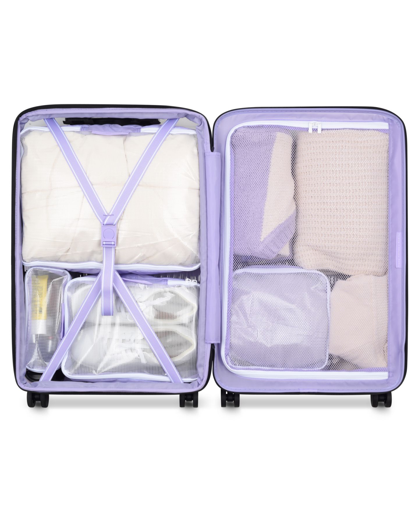 Чемодан florence by mills x Delsey Paris Gotta Glow Medium Hardside Check-In Spinner, цвет: Фиолетовый — фото 2