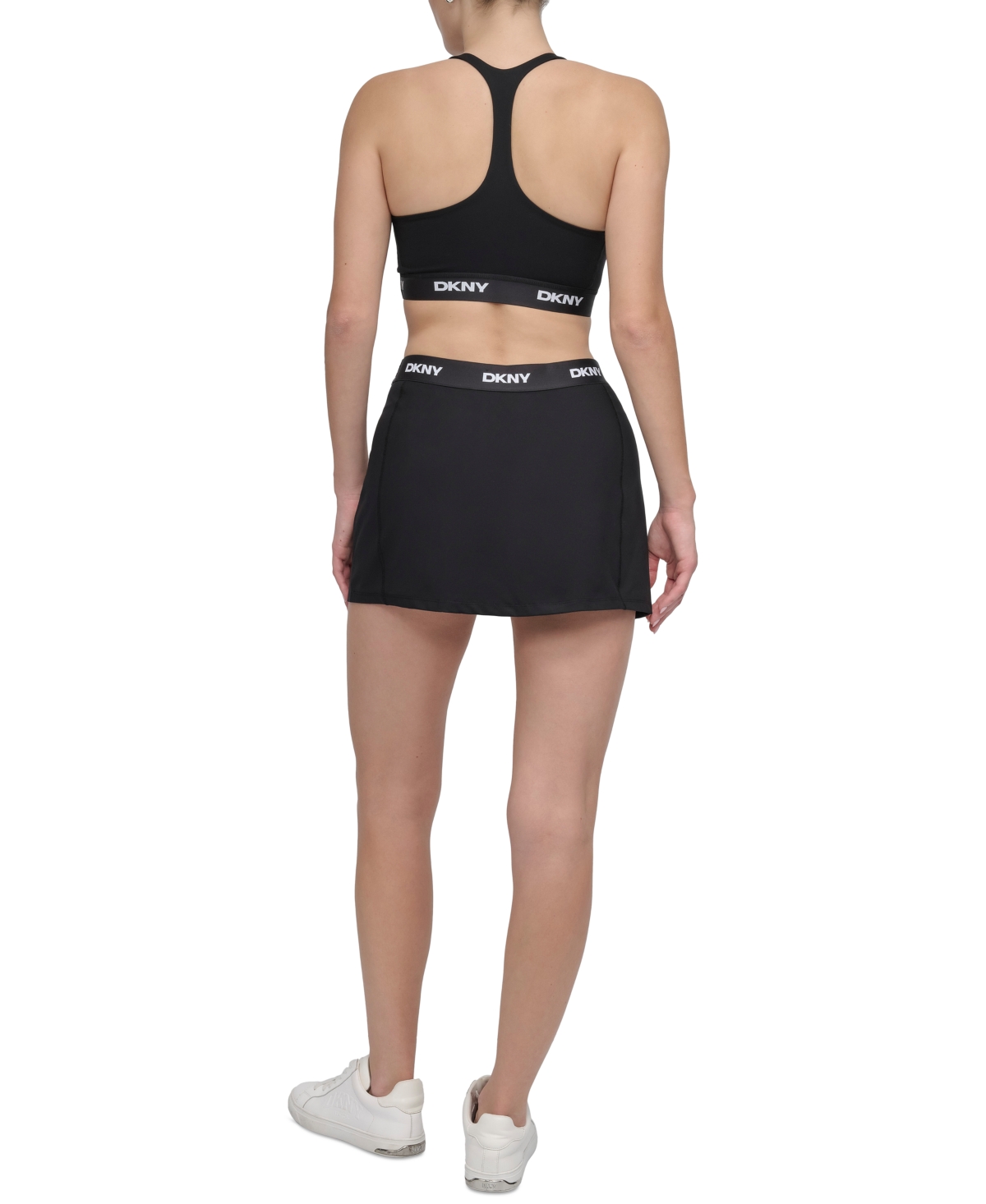 Shop Dkny Sport Women's Logo-waistband Balance Compression Skort