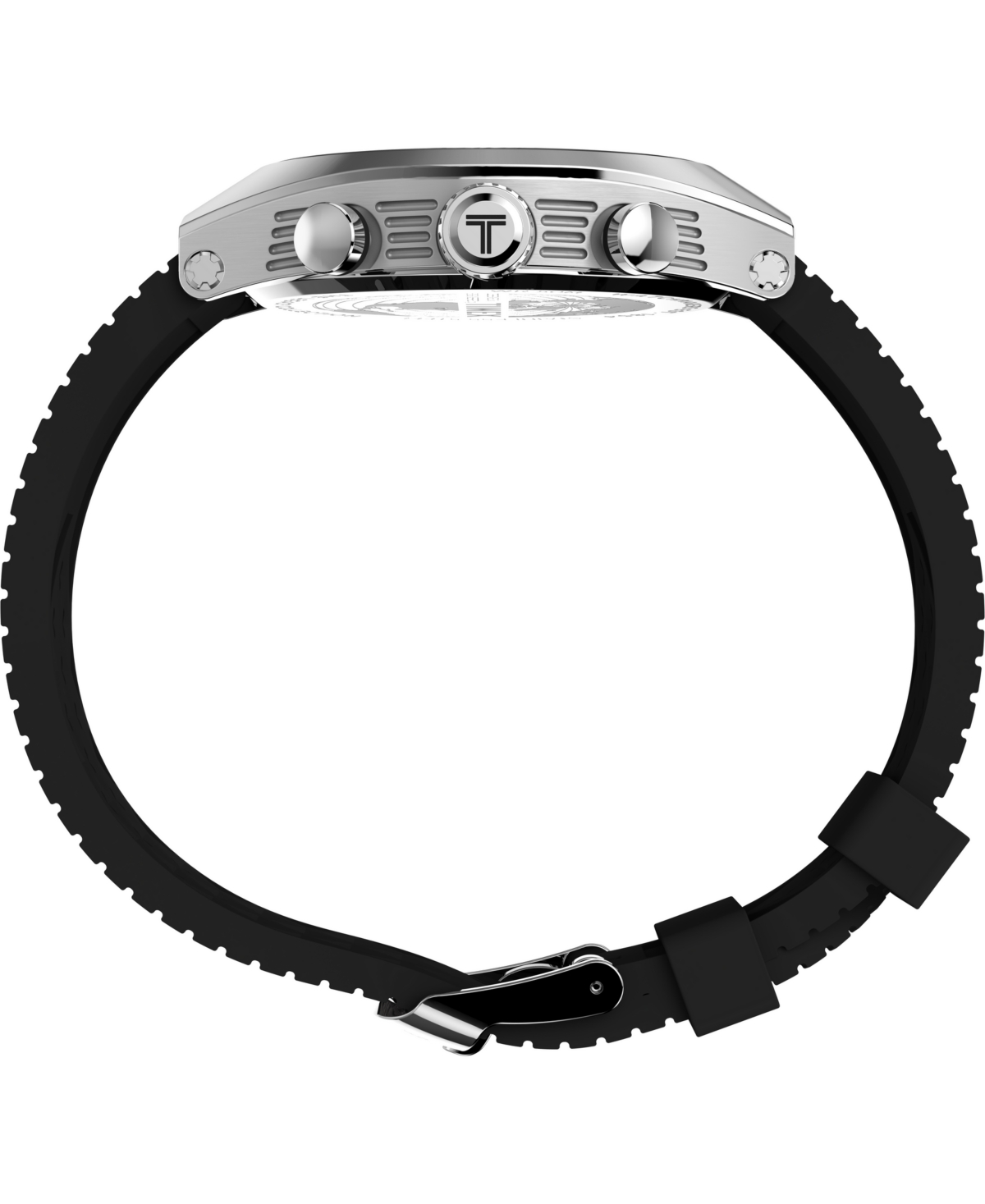 Timex Men's Analog Black Rubber Strap Watch, 42mm