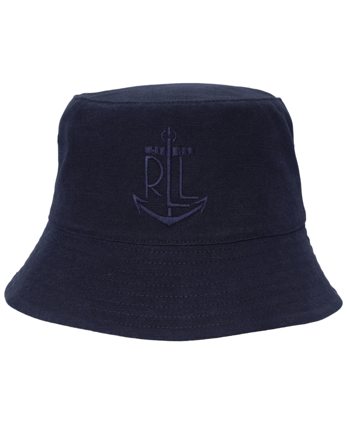 Anchor Embroidery Bucket Hat - Navy