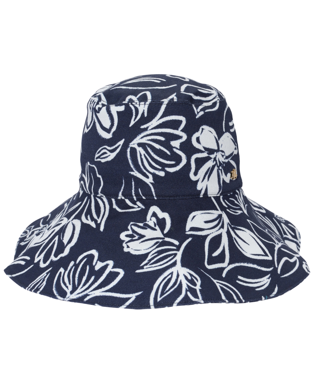 Ralph Lauren Printed Sun Hat In Navy,cream