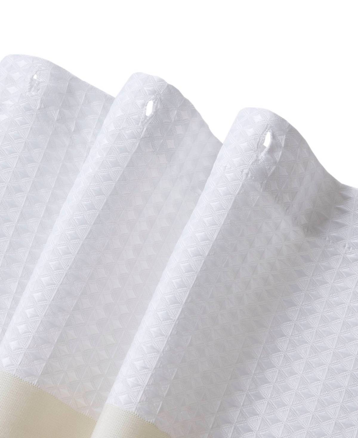 Madison Park Spa Waffle 3m-scotchgard Shower Curtain, 72" X 78" In Cream