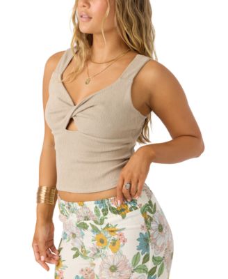 Juniors' Jayde Twist-Front Tank Top