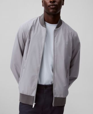 Calvin Klein - Men's Logo-Print Matte Bomber Jacket