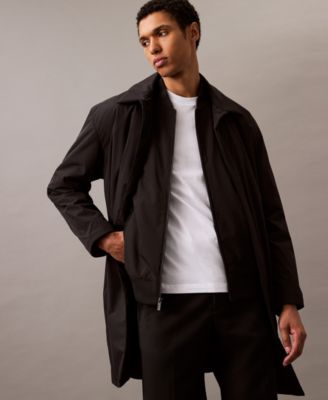 Men's Logo-Print Matte Bomber Jacket