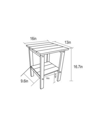 Streamdale 3-Piece Rocking Chair Set, All-Weather Rockers & Table - Black
