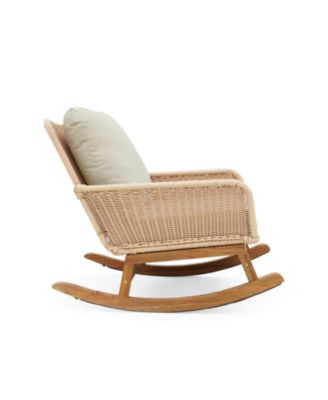 Streamdale Modern 3-piece outdoor set, rocking chairs, table, beige cushions