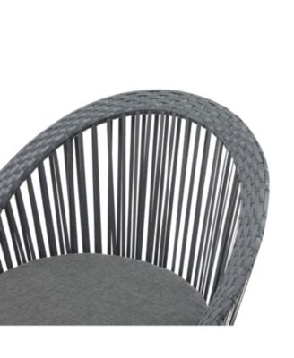 Streamdale Gray swivel wicker lounge chairs (set of 2), Modern, rattan/iron frame