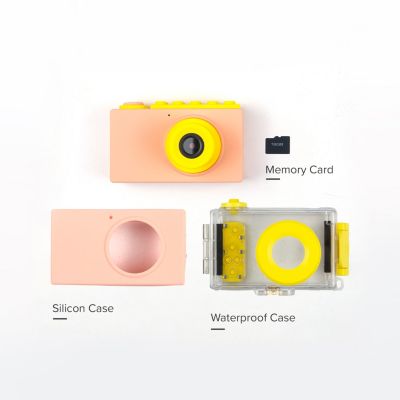 Camera 2 (Pink) Kids Action Camera with IPX8 Waterproof & Shockproof Case, 1080p Video 8MP Photo, Tripod Mount, Action Camera for Swimming, Gift for Boy Girl Ages 3-12
