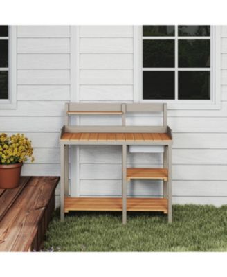 Streamdale Outdoor potting bench with cabinet