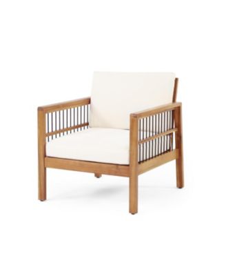 Streamdale Acacia club chairs (set of 2), Deep seating, soft beige cushions, teak finish