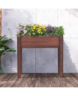 31x31x16" Raised Garden Bed, Elevated Wooden Planter Box