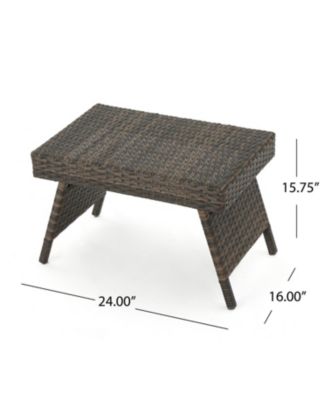 Streamdale Faux Rattan Wicker Accent Table