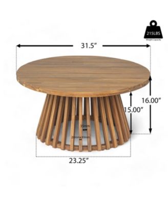 Streamdale Acacia Wood 3-Seater Daybed & Coffee Table Set