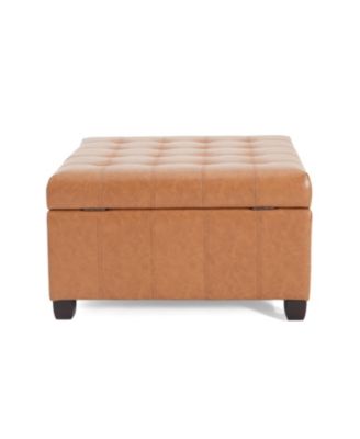 Tufted Waffle Stitch Storage Ottoman - 31" x 31"