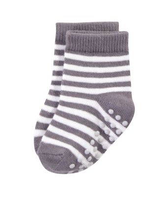 12Pk Natural Non Skid Socks