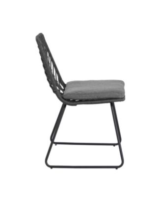 Streamdale Rattan & Iron Outdoor Dining Chairs - Set of 2