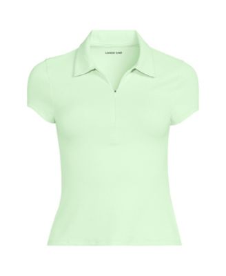 Plus Size SunShade UPF 50 Short Sleeve Pique Johnny Collar Rash Guard