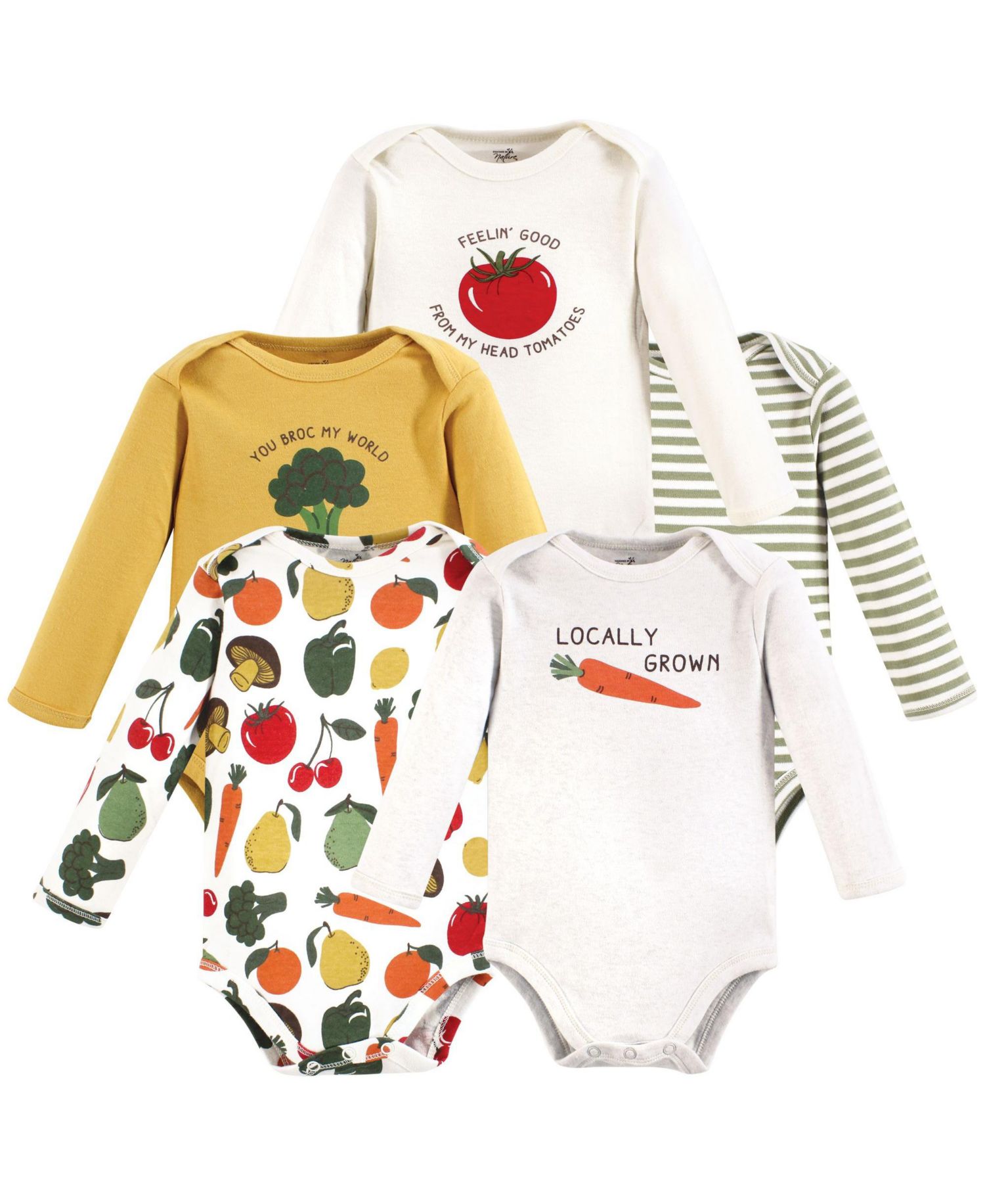 Baby Boys Unisex Natural Cotton Long-Sleeve One-Piece