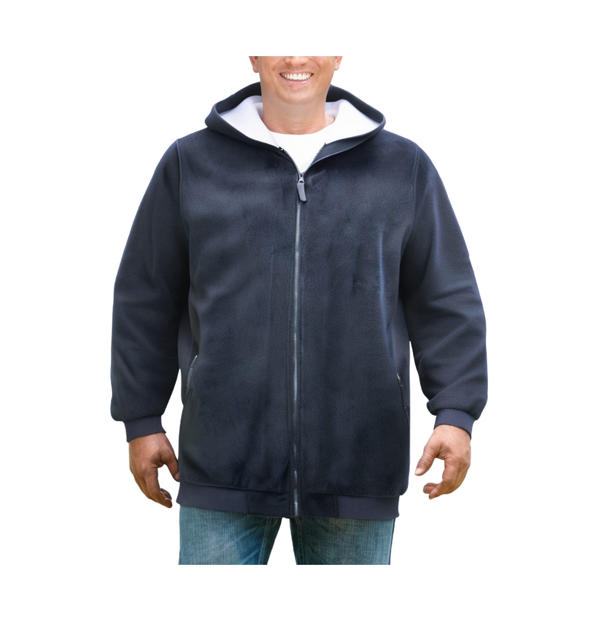 Big & Tall Explorer Plush Fleece Hoodie - Indigo